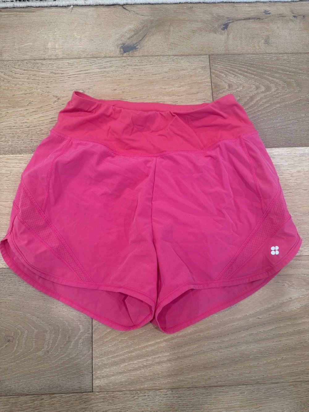 Sweaty Betty Hot Pink Athletic Shorts with Reflective Logo